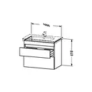 Тумба подвесная Duravit DuraStyle 1000х453 мм, базальт матовый (DS64854343) фото 2 Aquada.com.ua