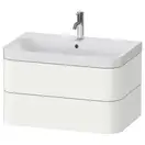 Тумба подвесная с раковиной c-shaped Duravit Happy D.2 Plus 77,5 х 49 см, белый шелковисто-матовый лак (HP4347E3636) фото 1 Aquada.com.ua