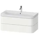 Тумба подвесная с раковиной c-shaped Duravit Happy D.2 Plus 97,5 х 49 см, белый шелковисто-матовый лак (HP4348O3636) фото 1 Aquada.com.ua