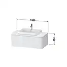 Тумбочка для подвесной консоли Duravit Happy D.2 Plus 100 х 55 см, графит суперматовый (HP494108080) фото 2 Aquada.com.ua