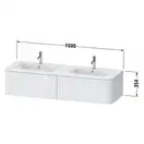 Тумбочка для подвесной консоли Duravit Happy D.2 Plus 160 х 55 см, графит суперматовый (HP4956B8080) фото 2 Aquada.com.ua