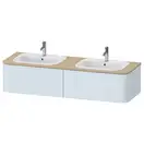 Тумбочка для подвесной консоли Duravit Happy D.2 Plus 160 х 55 см, светло-голубой шелковисто-матовый лак (HP4956B9797) фото 1 Aquada.com.ua