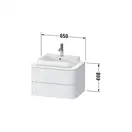 Тумбочка для подвесной консоли Duravit Happy D.2 Plus 65 х 48 см, серо-коричневый шелковисто-матовый (HP496006060) фото 2 Aquada.com.ua