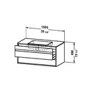 Тумба под раковину подвесная Duravit Ketho 1000х550 мм, графит матовый (KT68554949) фото 2 Aquada.com.ua