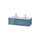 Комплект мебели тумба подвесная с двойной раковиной Duravit XSquare 128 х 47,8 см (XS407504747+2336130000) фото 1 Aquada.com.ua