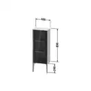 Шкафчик напольный со стеклянными дверцами Duravit XViu 40 x 24 х h113 см, доломитово-серый глянцевый лак (XV1360LB138) фото 2 Aquada.com.ua