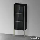 Шкафчик напольный со стеклянными дверцами Duravit XViu 40 x 24 х h113 см, чёрный глянцевый (XV1360LB140) фото 2 Aquada.com.ua