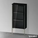 Шкафчик напольный со стеклянными дверцами Duravit XViu 50 x 24 х h113 см, чёрный глянцевый (XV1361LB140) фото 2 Aquada.com.ua
