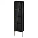 Шкафчик напольный со стеклянными дверцами Duravit XViu 40 x 24 х h157 см, чёрный глянцевый (XV1365LB140) фото 1 Aquada.com.ua