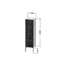 Шкафчик напольный со стеклянными дверцами Duravit XViu 40 x 36 х h157 см, сосна серебристая (XV1367LB131) фото 2 Aquada.com.ua
