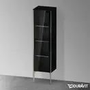 Шкафчик напольный со стеклянными дверцами Duravit XViu 40 x 36 х h157 см, чёрный глянцевый (XV1367LB140) фото 2 Aquada.com.ua