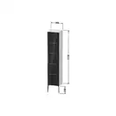 Шкафчик напольный со стеклянными дверцами Duravit XViu 40 x 36 х h201 см, орех брашированный (XV1375LB169) фото 2 Aquada.com.ua