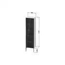 Шкафчик напольный со стеклянными дверцами Duravit XViu 50 x 36 х h201 см, белый глянцевый (XV1376LB122) фото 3 Aquada.com.ua