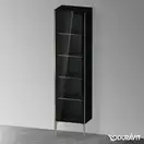 Шкафчик напольный со стеклянными дверцами Duravit XViu 50 x 36 х h201 см, чёрный глянцевый (XV1376LB140) фото 2 Aquada.com.ua