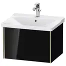 Тумба подвесная под раковину Duravit XViu 61 x 46,9 см, чёрный глянцевый (XV40150B140) фото 1 Aquada.com.ua