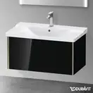 Тумба подвесная под раковину Duravit XViu 81 x 46,9 см, чёрный глянцевый (XV40160B140) фото 2 Aquada.com.ua