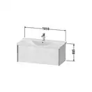 Тумба подвесная под раковину Duravit XViu 101 x 46,9 см, доломитово-серый глянцевый лак (XV40170B138) фото 2 Aquada.com.ua