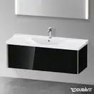 Тумба подвесная под раковину Duravit XViu 121 x 46,9 см, чёрный глянцевый (XV40180B140) фото 2 Aquada.com.ua