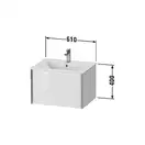 Тумба подвесная под раковину Duravit XViu 61 x 48 см, доломитово-серый глянцевый лак (XV40250B138) фото 2 Aquada.com.ua