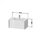Тумба подвесная под раковину Duravit XViu 81 x 48 см, орех брашированный (XV40260B169) фото 2 Aquada.com.ua