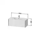 Тумба подвесная под раковину Duravit XViu 101 x 48 см, белый глянцевый (XV40270B122) фото 3 Aquada.com.ua