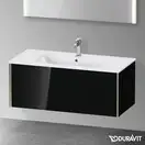 Тумба подвесная под раковину Duravit XViu 101 x 48 см, чёрный глянцевый (XV40270B140) фото 2 Aquada.com.ua