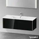 Тумба подвесная под раковину Duravit XViu 121 x 48 см, чёрный глянцевый (XV40280B140) фото 2 Aquada.com.ua