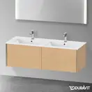 Тумба подвесная под раковину Duravit XViu 128 x 48 см, дуб брашированный (XV40290B112) фото 2 Aquada.com.ua