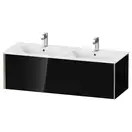 Тумба подвесная под раковину Duravit XViu 128 x 48 см, чёрный глянцевый (XV40290B140) фото 1 Aquada.com.ua