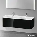 Тумба подвесная под раковину Duravit XViu 128 x 48 см, чёрный глянцевый (XV40290B140) фото 2 Aquada.com.ua