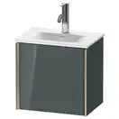 Тумба подвесная под раковину Duravit XViu 43 x 31 см, доломитово-серый глянцевый лак (XV4030LB138) фото 1 Aquada.com.ua