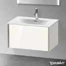 Тумба подвесная под раковину Duravit XViu 71 x 48 см, белый глянцевый (XV40330B122) фото 2 Aquada.com.ua