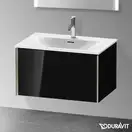Тумба подвесная под раковину Duravit XViu 71 x 48 см, чёрный глянцевый (XV40330B140) фото 2 Aquada.com.ua