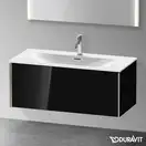 Тумба подвесная под раковину Duravit XViu 101 x 48 см, чёрный глянцевый (XV40350B140) фото 2 Aquada.com.ua