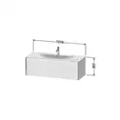 Тумба подвесная под раковину Duravit XViu 121 x 48 см, белый глянцевый (XV40360B122) фото 3 Aquada.com.ua