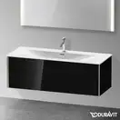 Тумба подвесная под раковину Duravit XViu 121 x 48 см, чёрный глянцевый (XV40360B140) фото 2 Aquada.com.ua