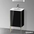 Тумба напольная под раковину Duravit XViu 43 x 31 см, чёрный глянцевый (XV4068LB140) фото 2 Aquada.com.ua