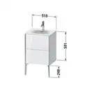 Тумба напольная под раковину Duravit XViu 51 x 42 см, белый глянцевый (XV40690B122) фото 3 Aquada.com.ua
