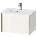 Тумба подвесная компакт, под раковину Duravit XViu 61 x 39 см, белый глянцевый (XV40780B122) фото 1 Aquada.com.ua