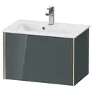 Тумба подвесная компакт, под раковину Duravit XViu 61 x 39 см, доломитово-серый глянцевый лак (XV40780B138) фото 1 Aquada.com.ua
