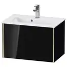 Тумба подвесная компакт, под раковину Duravit XViu 61 x 39 см, чёрный глянцевый (XV40780B140) фото 1 Aquada.com.ua
