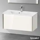Тумба подвесная компакт, под раковину Duravit XViu 81 x 39 см, белый глянцевый (XV40790B122) фото 2 Aquada.com.ua