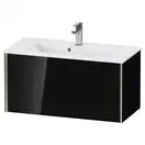 Тумба подвесная компакт, под раковину Duravit XViu 81 x 39 см, чёрный глянцевый (XV40790B140) фото 1 Aquada.com.ua