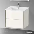Тумба подвесная под раковину Duravit XViu 61 x 48 см, белый глянцевый (XV41250B122) фото 2 Aquada.com.ua
