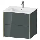 Тумба подвесная под раковину Duravit XViu 61 x 48 см, доломитово-серый глянцевый лак (XV41250B138) фото 1 Aquada.com.ua
