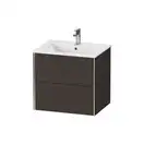 Тумба подвесная под раковину Duravit XViu 61 x 48 см, дуб тёмный брашированный (XV41250B172) фото 1 Aquada.com.ua