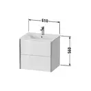 Тумба подвесная под раковину Duravit XViu 61 x 48 см, дуб тёмный брашированный (XV41250B172) фото 3 Aquada.com.ua