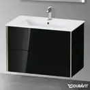 Тумба подвесная под раковину Duravit XViu 81 x 48 см, чёрный глянцевый (XV41260B140) фото 2 Aquada.com.ua