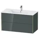 Тумба подвесная под раковину Duravit XViu 101 x 48 см, доломитово-серый глянцевый лак (XV41270B138) фото 1 Aquada.com.ua