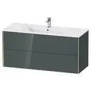 Тумба подвесная под раковину Duravit XViu 121 x 48 см, доломитово-серый глянцевый лак (XV41280B138) фото 1 Aquada.com.ua